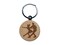 Figure Skating Couple Ice Skaters Engraved Wood Round Keychain Tag Charm